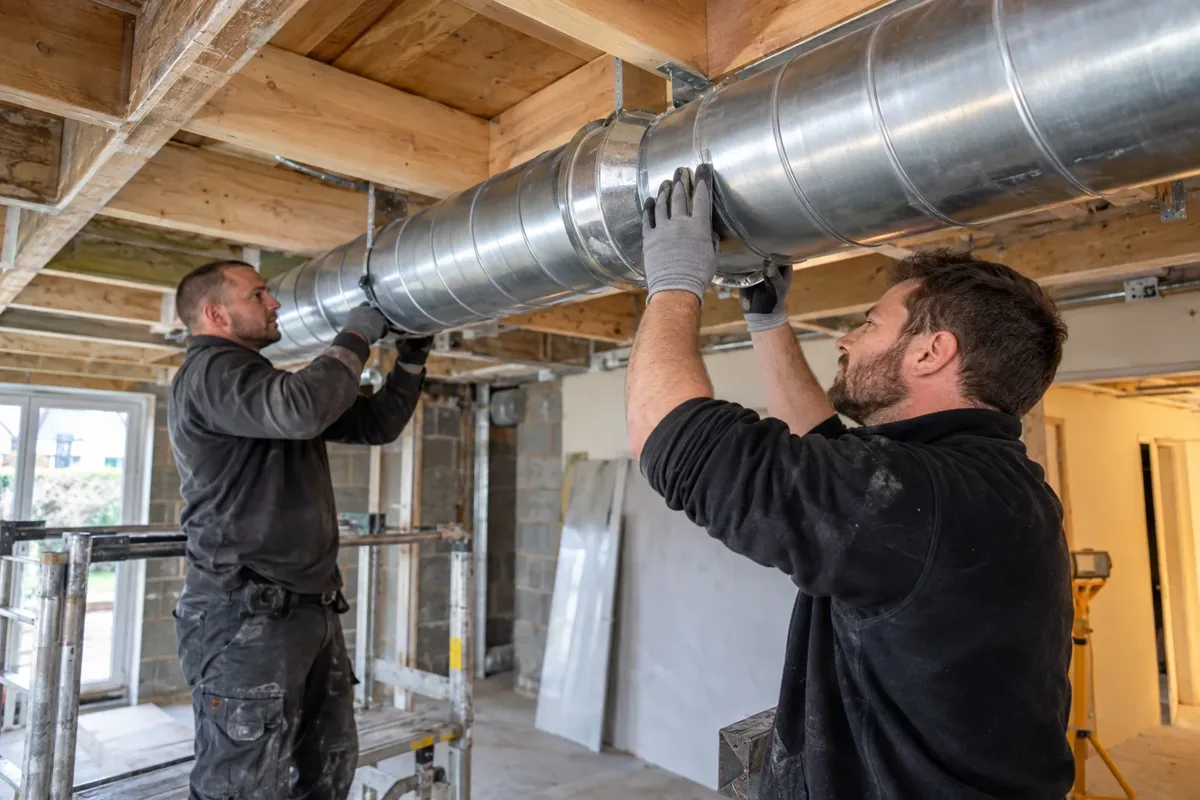 Ductwork installation work