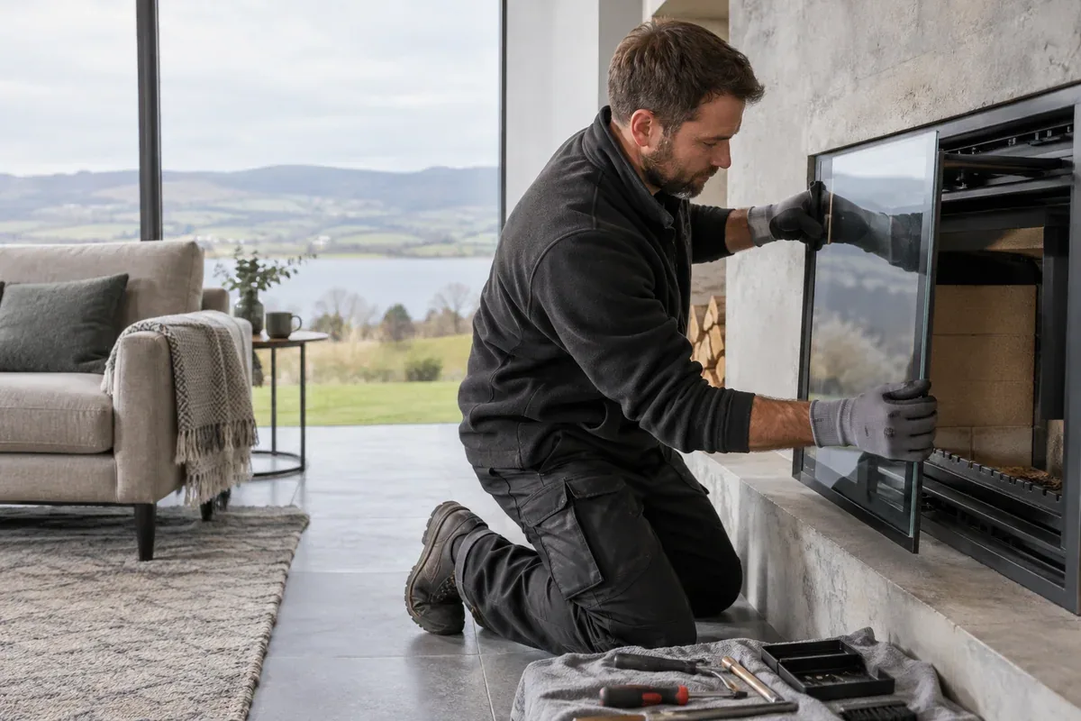 Fireplace Glass Replacement carried out by a professional glazier