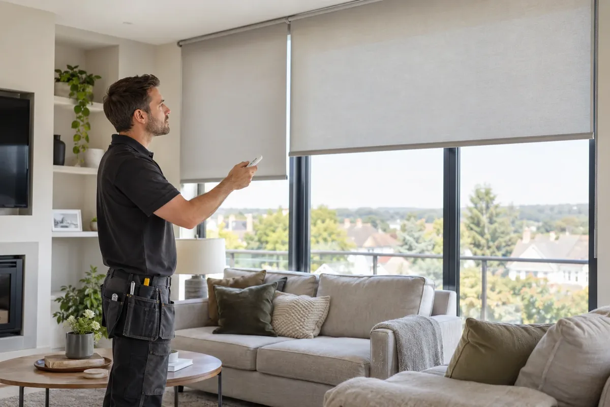 Smart blind installation work