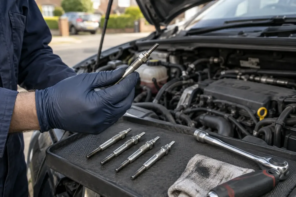 Diesel glow plugs prepared for replacement